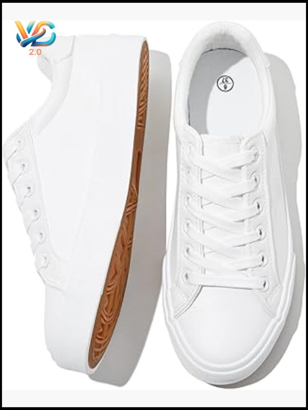 PU Leather Casual Sneakers Low Top Lace Up Walking Shoes Comfortable Non Slip